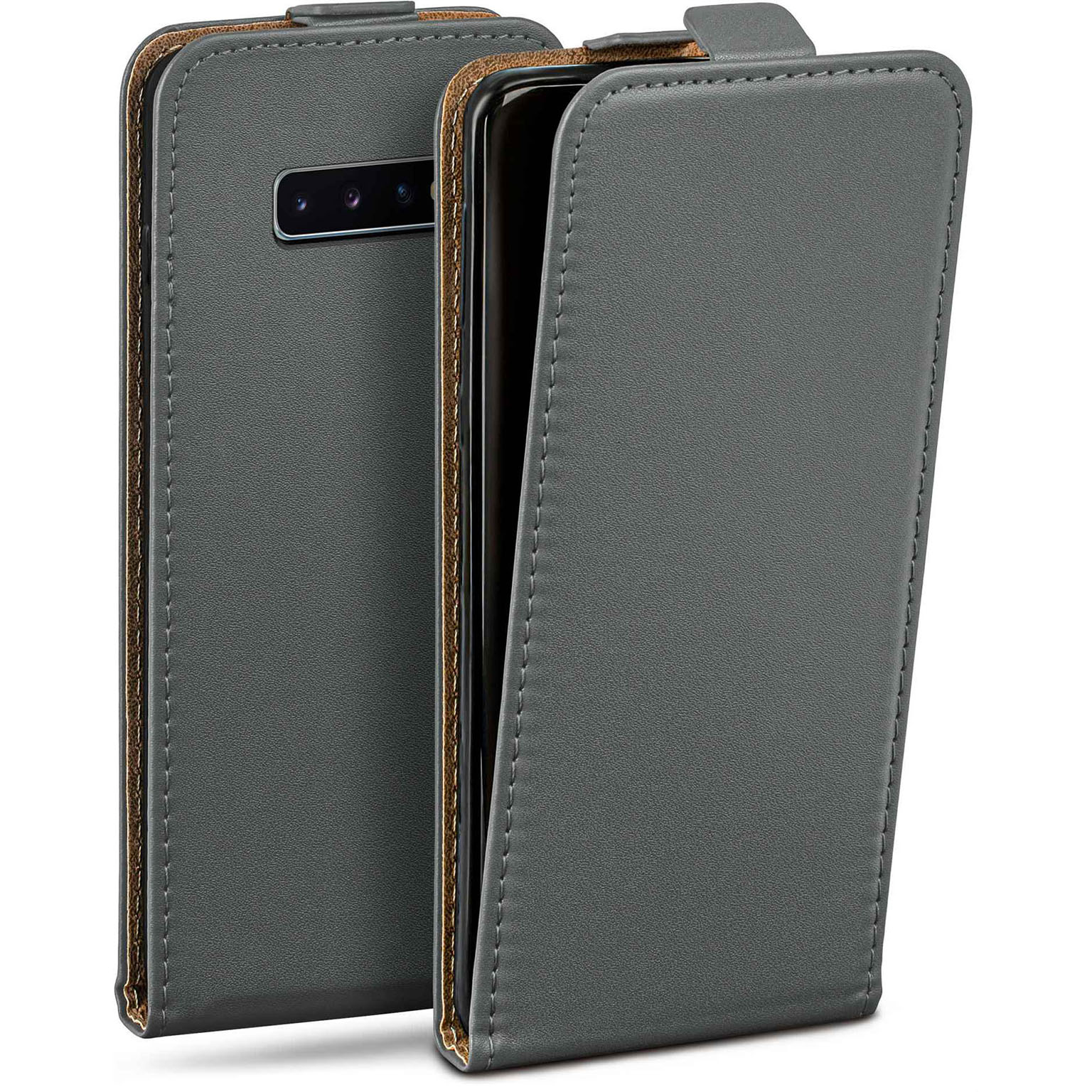 moex Flip Case Samsung Galaxy S10 Klapphülle Leder Optik Hauptbild