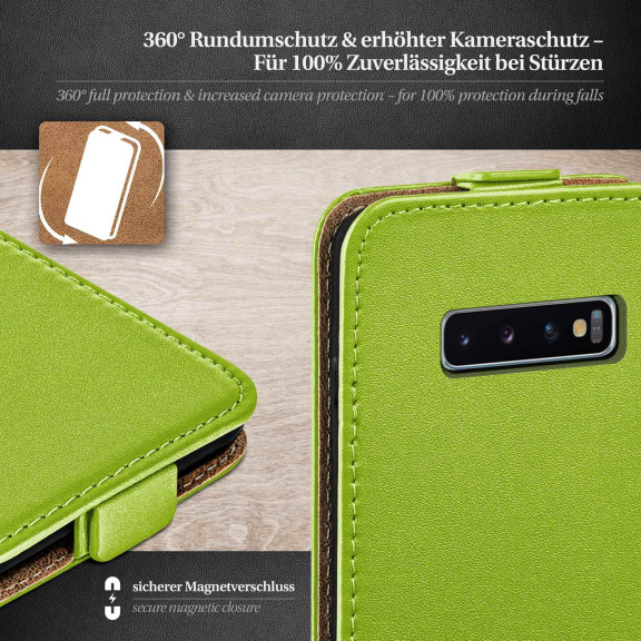 moex Flip Case Samsung Galaxy S10 Klapphülle Leder Optik – Weiteres Produktbild 3