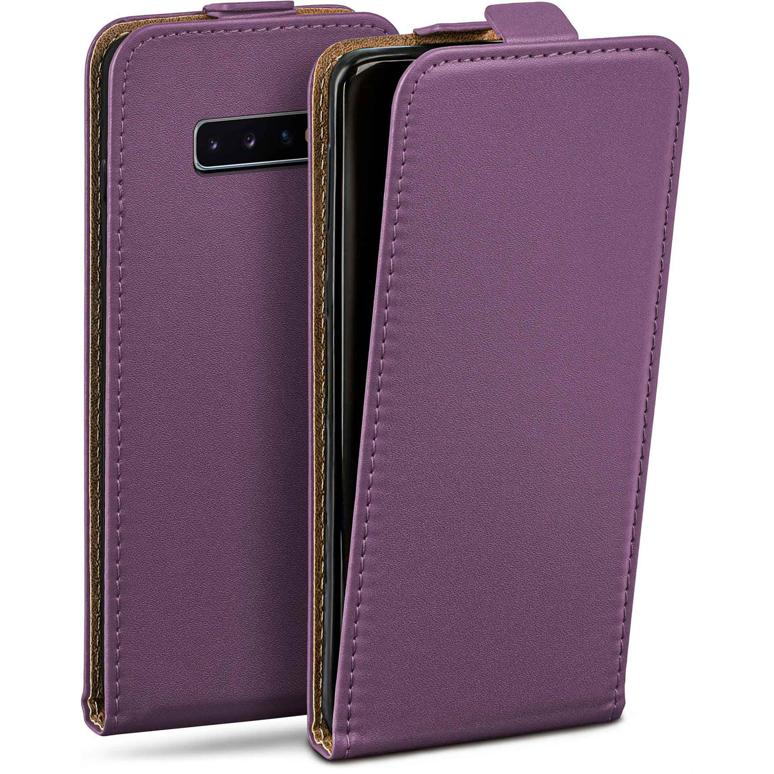 moex Flip Case Samsung Galaxy S10 Klapphülle Leder Optik Hauptbild