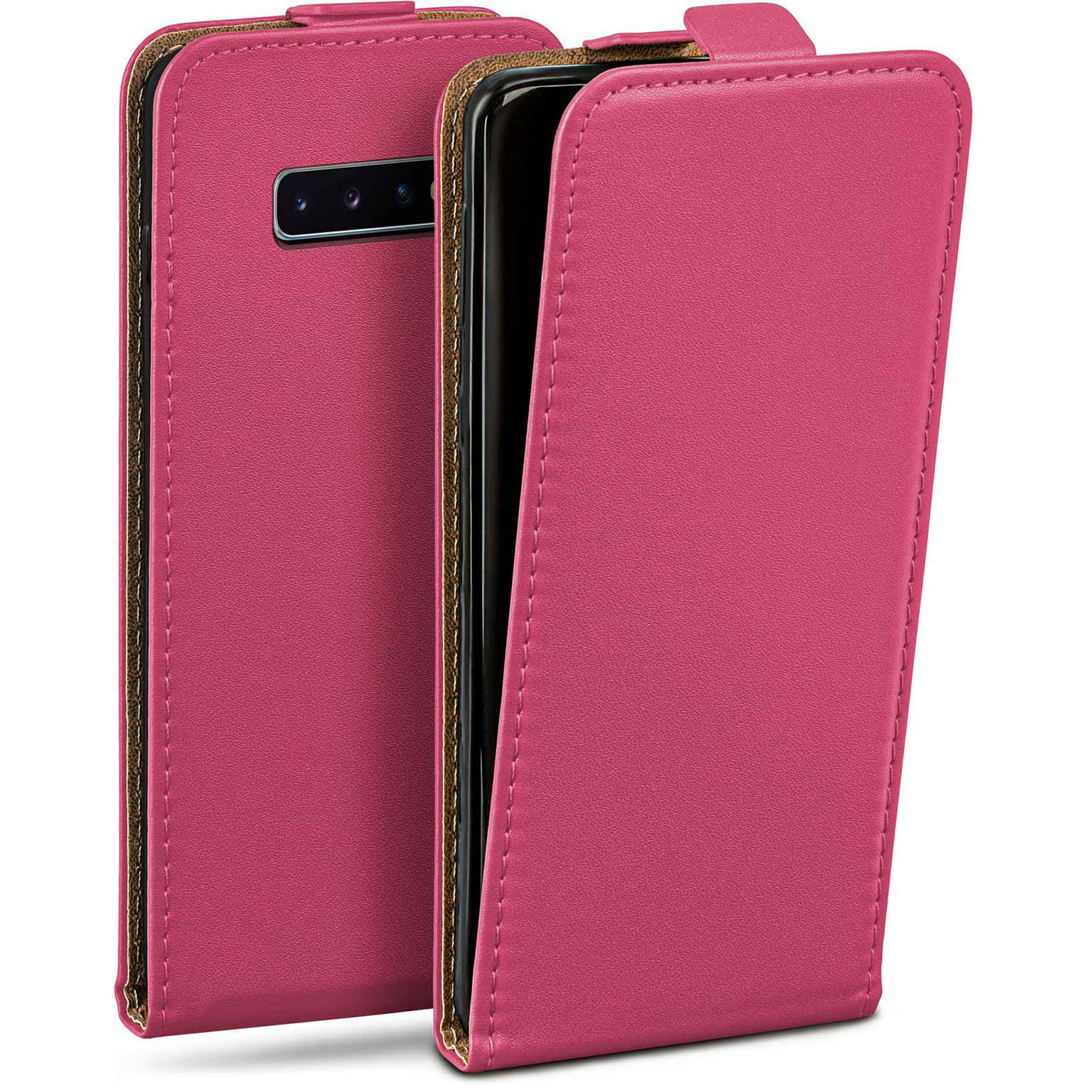 moex Flip Case Samsung Galaxy S10 Klapphülle Leder Optik Hauptbild