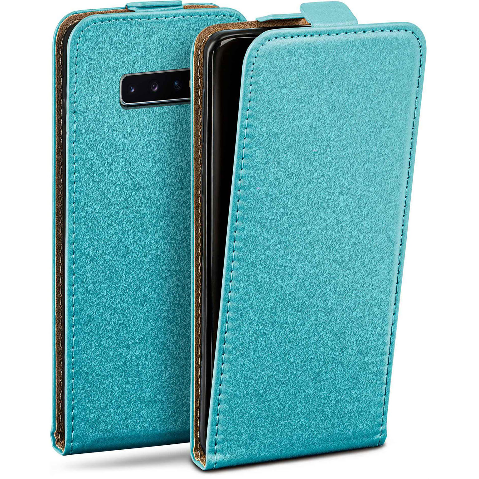 moex Flip Case Samsung Galaxy S10 Klapphülle Leder Optik Hauptbild