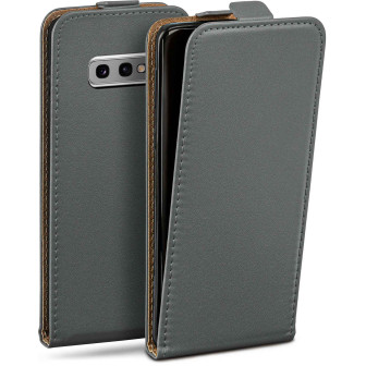 moex Flip Case Samsung Galaxy S10e Klapphülle Leder Optik – Anthracite-Gray moex Flip Case Samsung Galaxy S10e Klapphülle Leder Optik – Anthracite-Gray