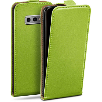 moex moex Flip Case Samsung Galaxy S10e Klapphülle Leder Optik – Lime-Green