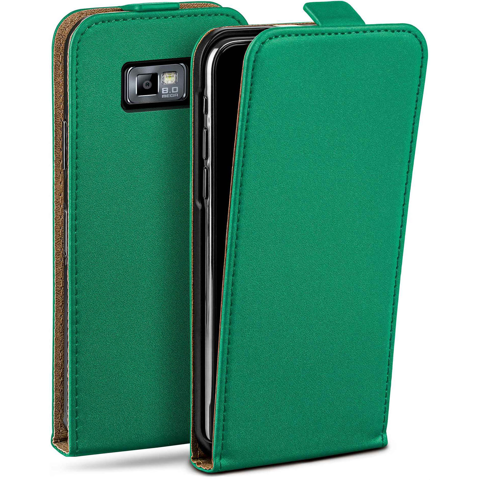 moex Flip Case Samsung Galaxy S2 Klapphülle Leder Optik Hauptbild