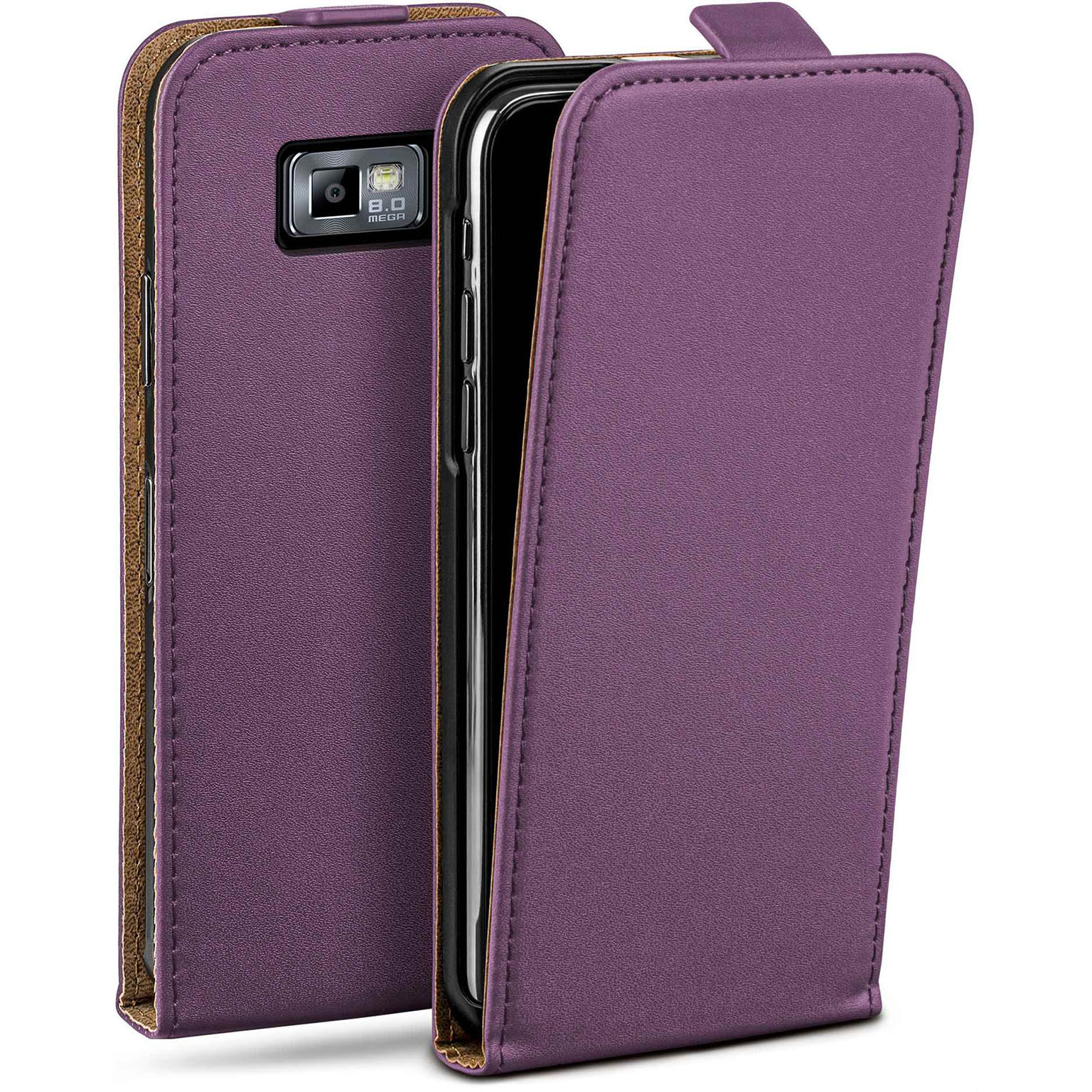 moex Flip Case Samsung Galaxy S2 Klapphülle Leder Optik Hauptbild