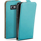 moex Flip Case Samsung Galaxy S2 Klapphülle Leder Optik – Produktbild 1