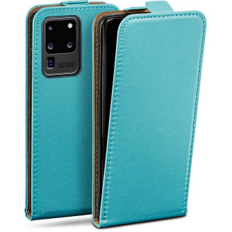 moex Flip Case Samsung Galaxy S20 Ultra 5G Klapphülle Leder Optik – Aqua-Cyan moex Flip Case Samsung Galaxy S20 Ultra 5G Klapphülle Leder Optik – Aqua-Cyan