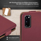 moex Flip Case Samsung Galaxy S20 5G Klapphülle Leder Optik – Weiteres Produktbild 3