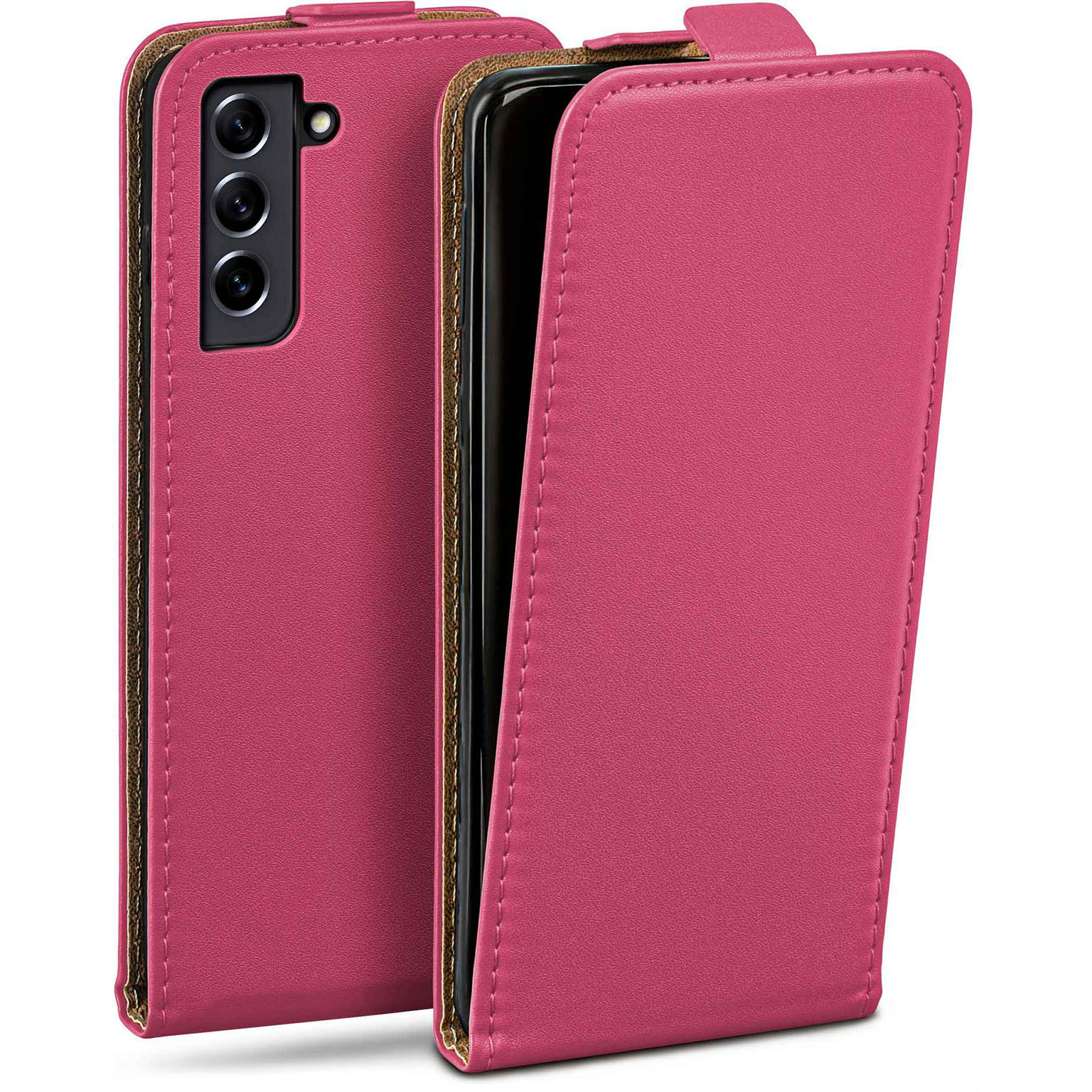 moex Flip Case Samsung Galaxy S21 FE 5G Klapphülle Leder Optik – Weiteres Produktbild 1 moex Flip Case Samsung Galaxy S21 FE 5G Klapphülle Leder Optik – Weiteres Produktbild 1