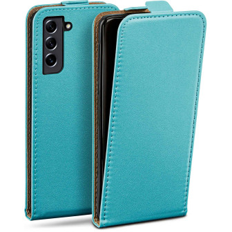 moex Flip Case Samsung Galaxy S21 FE 5G Klapphülle Leder Optik – Aqua-Cyan moex Flip Case Samsung Galaxy S21 FE 5G Klapphülle Leder Optik – Aqua-Cyan