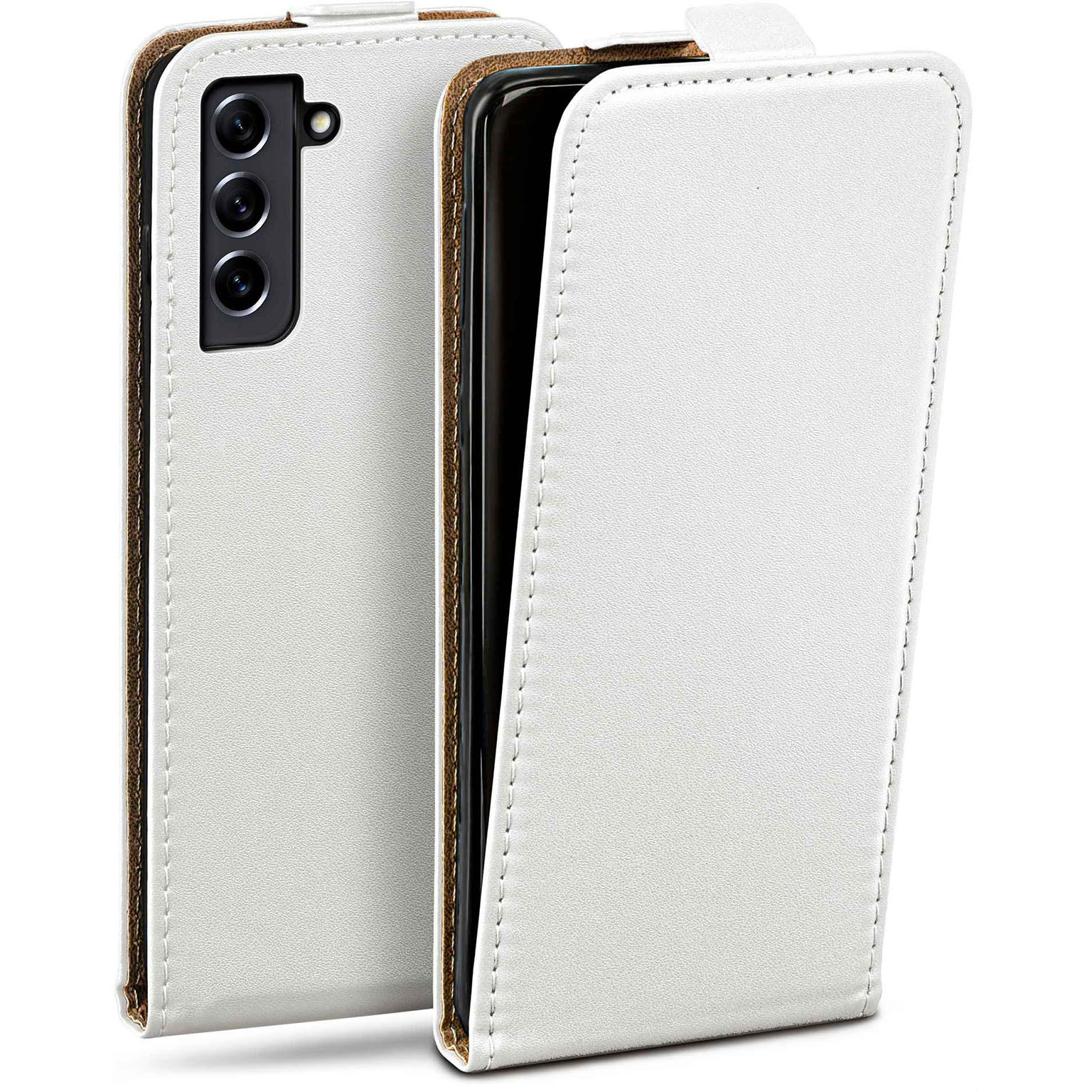 moex Flip Case Samsung Galaxy S21 FE 5G Klapphülle Leder Optik – Weiteres Produktbild 1 moex Flip Case Samsung Galaxy S21 FE 5G Klapphülle Leder Optik – Weiteres Produktbild 1