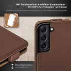 moex Flip Case Samsung Galaxy S22 Plus Klapphülle Leder Optik – Weiteres Produktbild 3