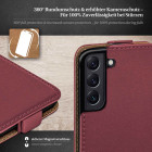 moex Flip Case Samsung Galaxy S22 Plus Klapphülle Leder Optik – Weiteres Produktbild 3