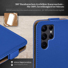 moex Flip Case Samsung Galaxy S22 Ultra Klapphülle Leder Optik – Weiteres Produktbild 3