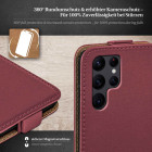 moex Flip Case Samsung Galaxy S22 Ultra Klapphülle Leder Optik – Weiteres Produktbild 3