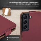 moex Flip Case Samsung Galaxy S22 Klapphülle Leder Optik – Weiteres Produktbild 3