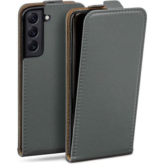 moex Flip Case Samsung Galaxy S22 Klapphülle Leder Optik – Anthracite-Gray moex Flip Case Samsung Galaxy S22 Klapphülle Leder Optik – Anthracite-Gray