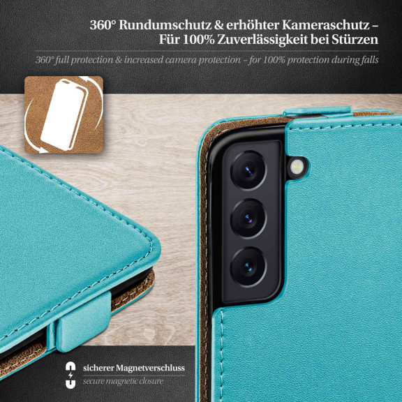 moex Flip Case Samsung Galaxy S22 Klapphülle Leder Optik – Weiteres Produktbild 3 moex Flip Case Samsung Galaxy S22 Klapphülle Leder Optik – Weiteres Produktbild 3