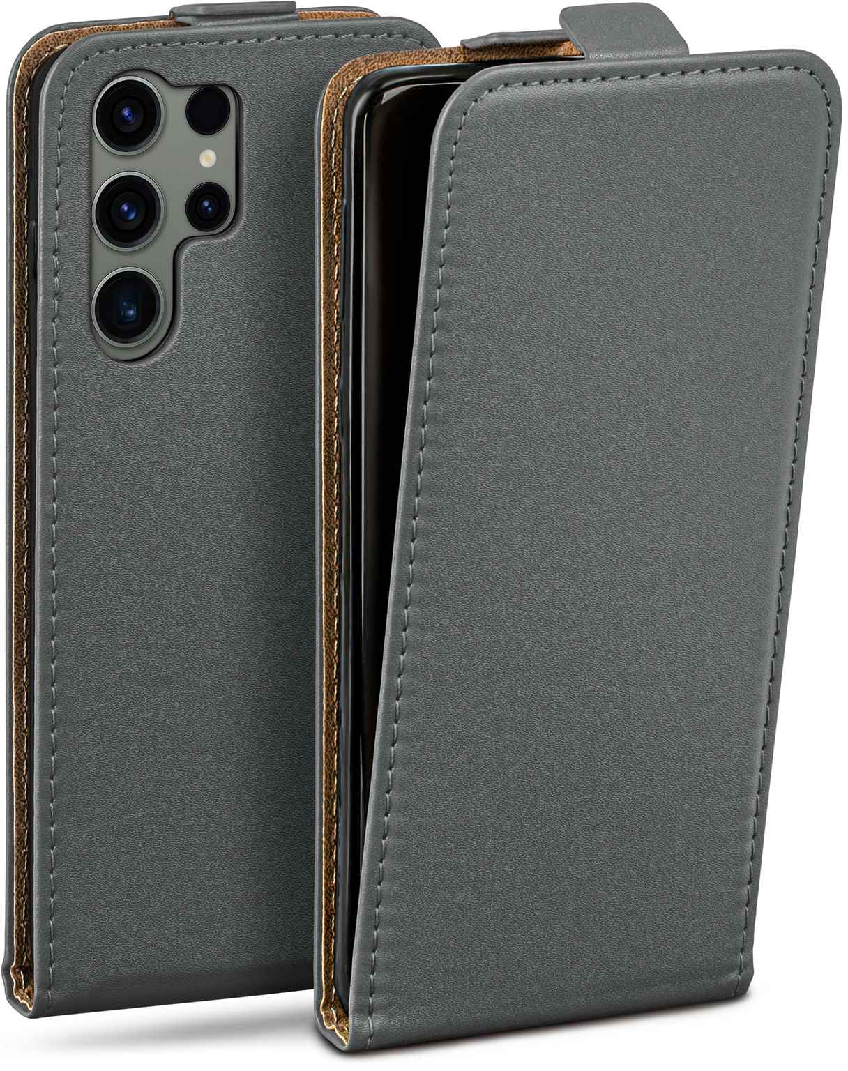 moex Flip Case Samsung Galaxy S23 Ultra Klapphülle Leder Optik – Weiteres Produktbild 1