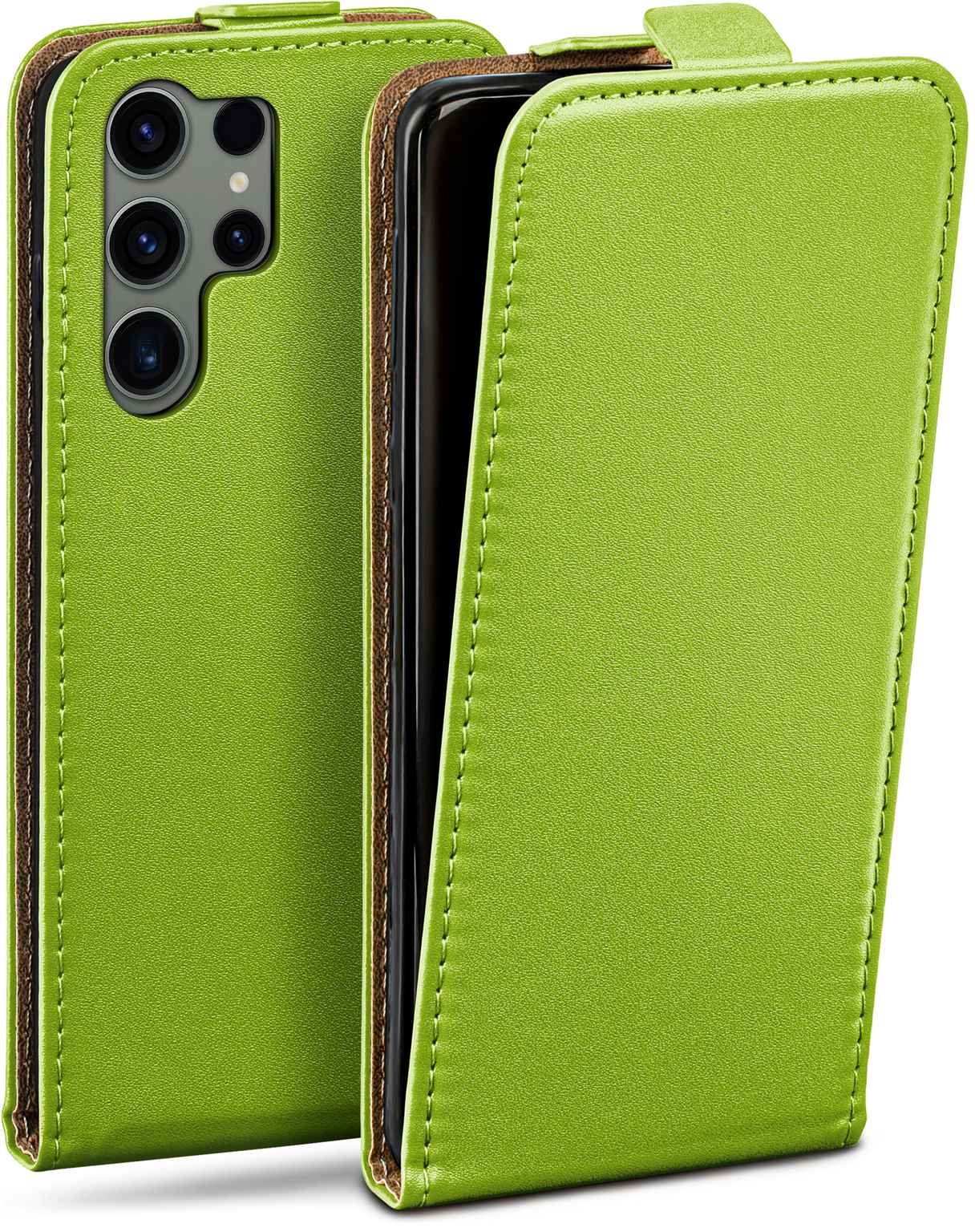 moex Flip Case Samsung Galaxy S23 Ultra Klapphülle Leder Optik – Weiteres Produktbild 1