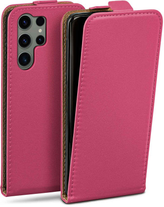 moex Flip Case Samsung Galaxy S23 Ultra Klapphülle Leder Optik – Berry-Fuchsia moex Flip Case Samsung Galaxy S23 Ultra Klapphülle Leder Optik – Berry-Fuchsia