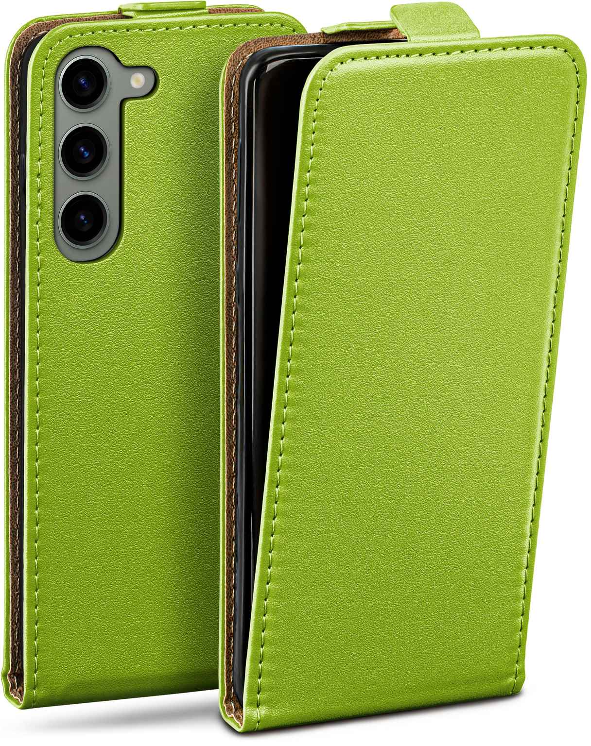 moex Flip Case Samsung Galaxy S23 Klapphülle Leder Optik – Weiteres Produktbild 1