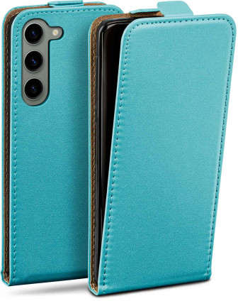 moex Flip Case Samsung Galaxy S23 Klapphülle Leder Optik – Aqua-Cyan moex Flip Case Samsung Galaxy S23 Klapphülle Leder Optik – Aqua-Cyan