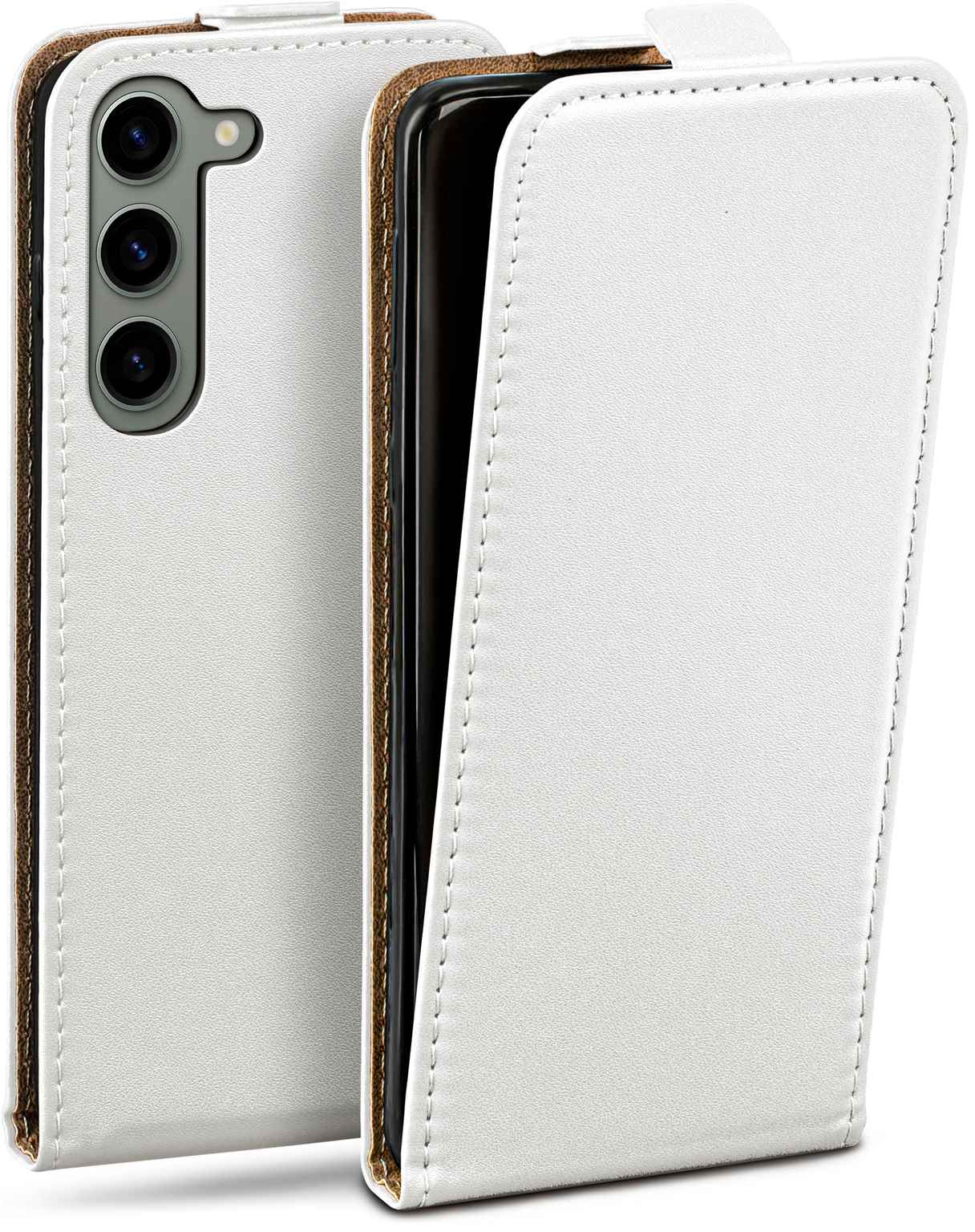 moex Flip Case Samsung Galaxy S23 Klapphülle Leder Optik – Weiteres Produktbild 1 moex Flip Case Samsung Galaxy S23 Klapphülle Leder Optik – Weiteres Produktbild 1
