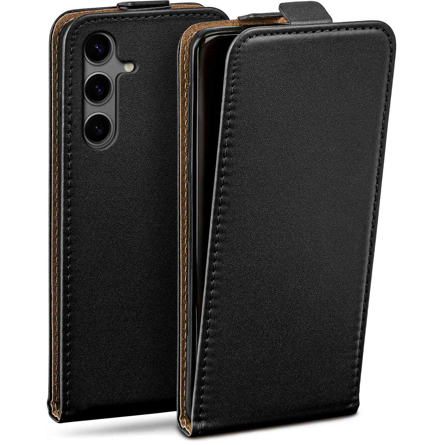 moex Flip Case Samsung Galaxy S24 FE Klapphülle Leder Optik – undefined