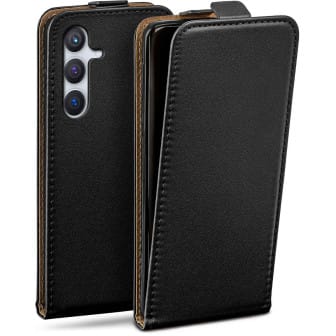 moex Flip Case Samsung Galaxy S24 Plus Klapphülle Leder Optik – Deep-Black moex Flip Case Samsung Galaxy S24 Plus Klapphülle Leder Optik – Deep-Black