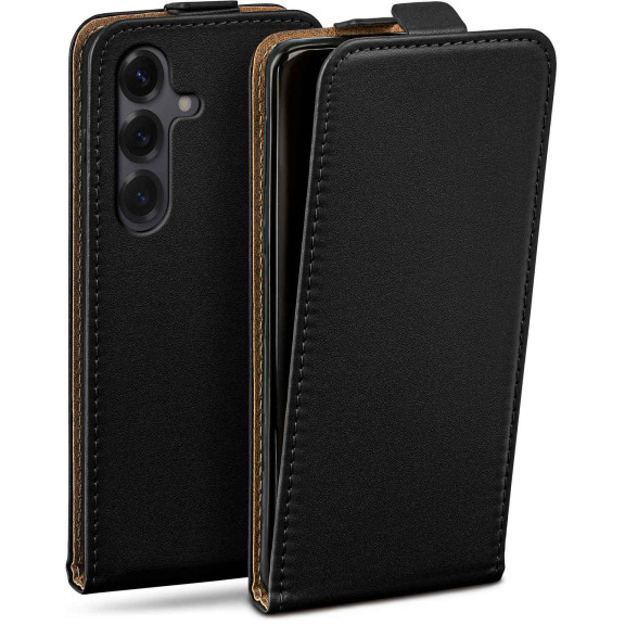 moex Flip Case Samsung Galaxy S25 Plus Klapphülle Leder Optik – Weiteres Produktbild 1