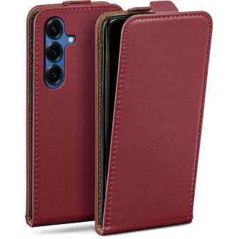 moex Flip Case Samsung Galaxy S25 Klapphülle Leder Optik – Bordeaux moex Flip Case Samsung Galaxy S25 Klapphülle Leder Optik – Bordeaux