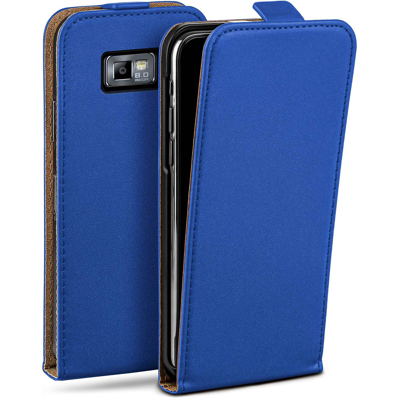 moex Flip Case Samsung Galaxy S2 Plus Klapphülle Leder Optik – Weiteres Produktbild 1