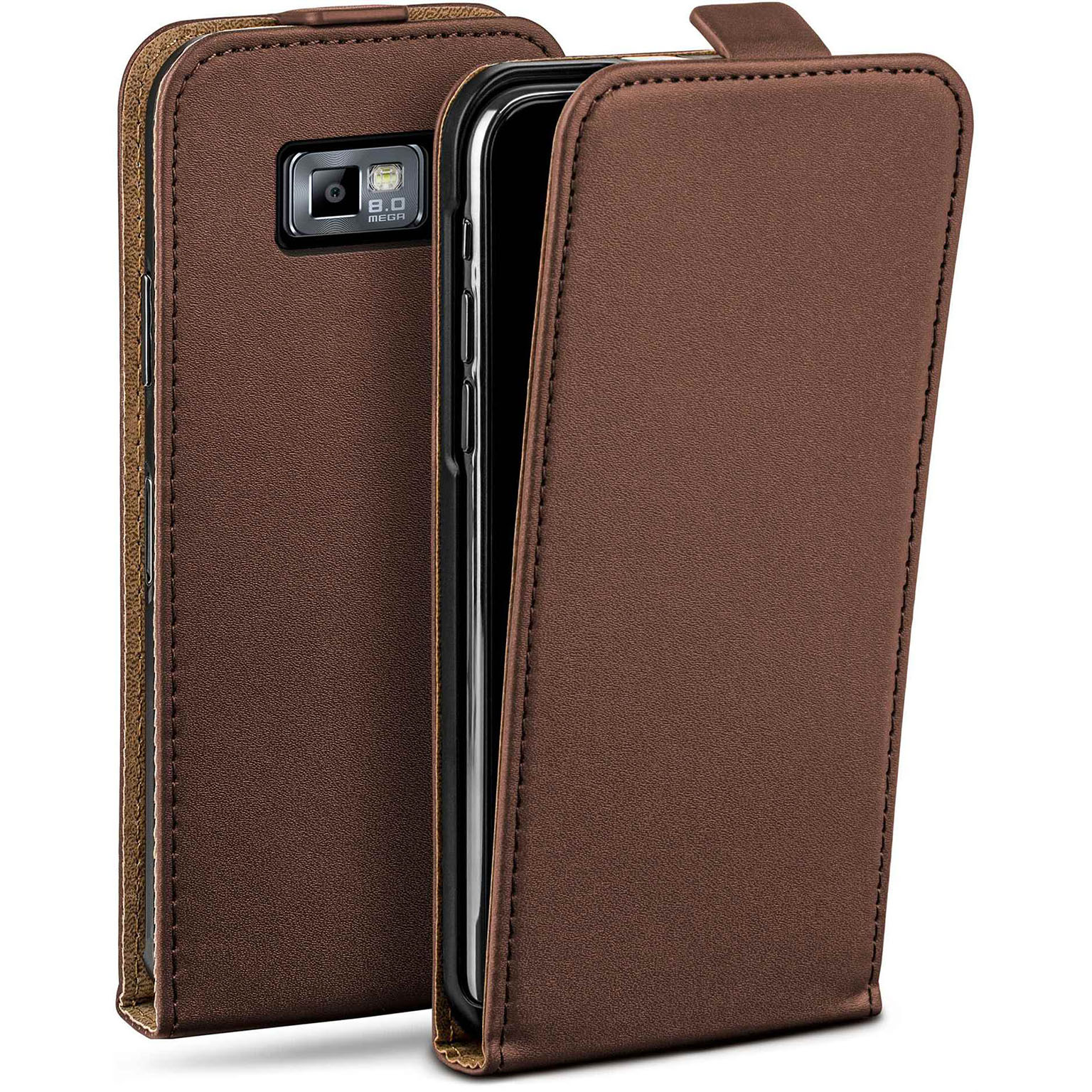 moex Flip Case Samsung Galaxy S2 Plus Klapphülle Leder Optik – Weiteres Produktbild 1 moex Flip Case Samsung Galaxy S2 Plus Klapphülle Leder Optik – Weiteres Produktbild 1