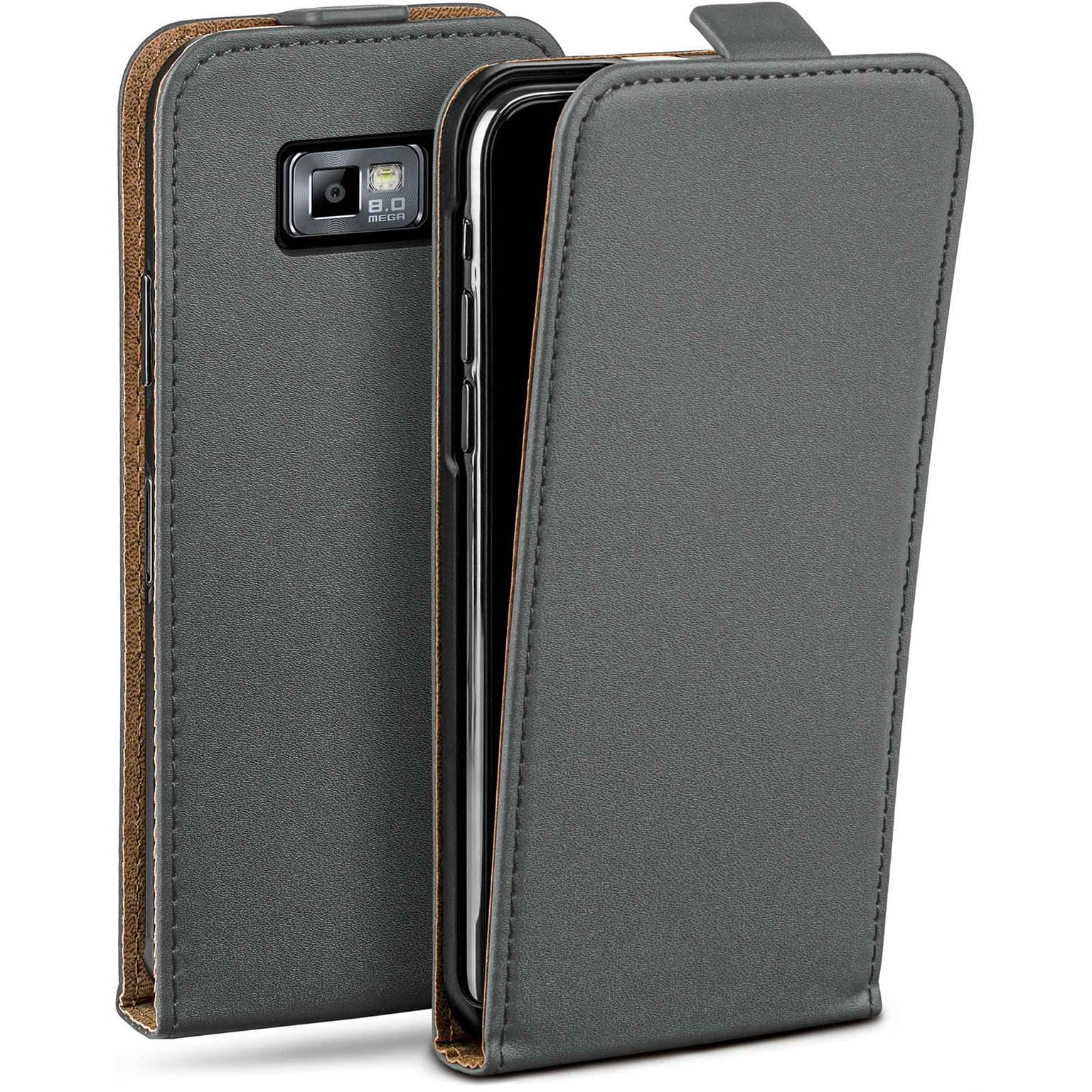 moex Flip Case Samsung Galaxy S2 Plus Klapphülle Leder Optik – Weiteres Produktbild 1 moex Flip Case Samsung Galaxy S2 Plus Klapphülle Leder Optik – Weiteres Produktbild 1
