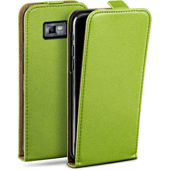 moex moex Flip Case Samsung Galaxy S2 Plus Klapphülle Leder Optik – Lime-Green