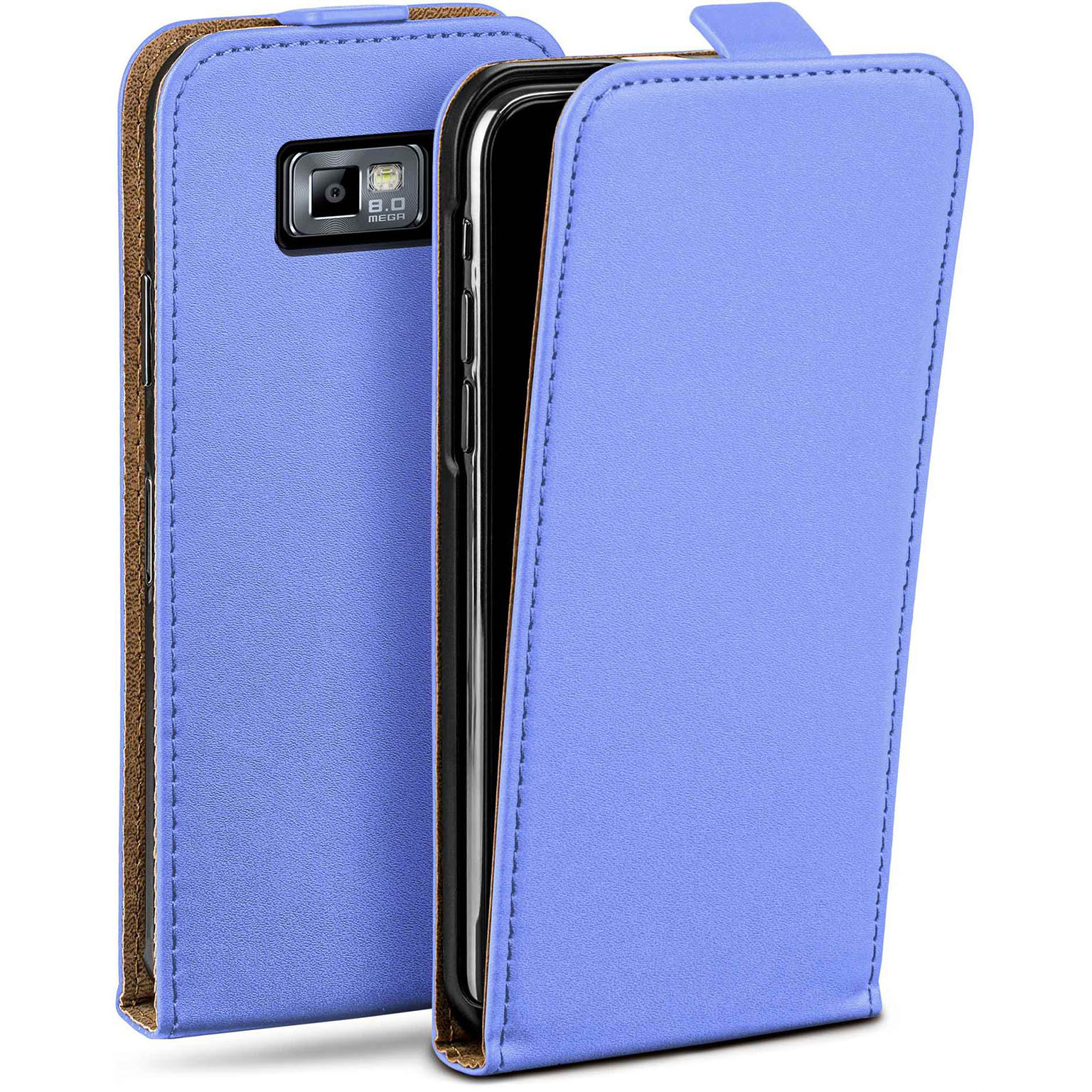 moex Flip Case Samsung Galaxy S2 Plus Klapphülle Leder Optik – Weiteres Produktbild 1