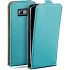 moex Flip Case Samsung Galaxy S2 Plus Klapphülle Leder Optik – Produktbild 1