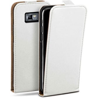 moex Flip Case Samsung Galaxy S2 Plus Klapphülle Leder Optik – Pearl-White moex Flip Case Samsung Galaxy S2 Plus Klapphülle Leder Optik – Pearl-White