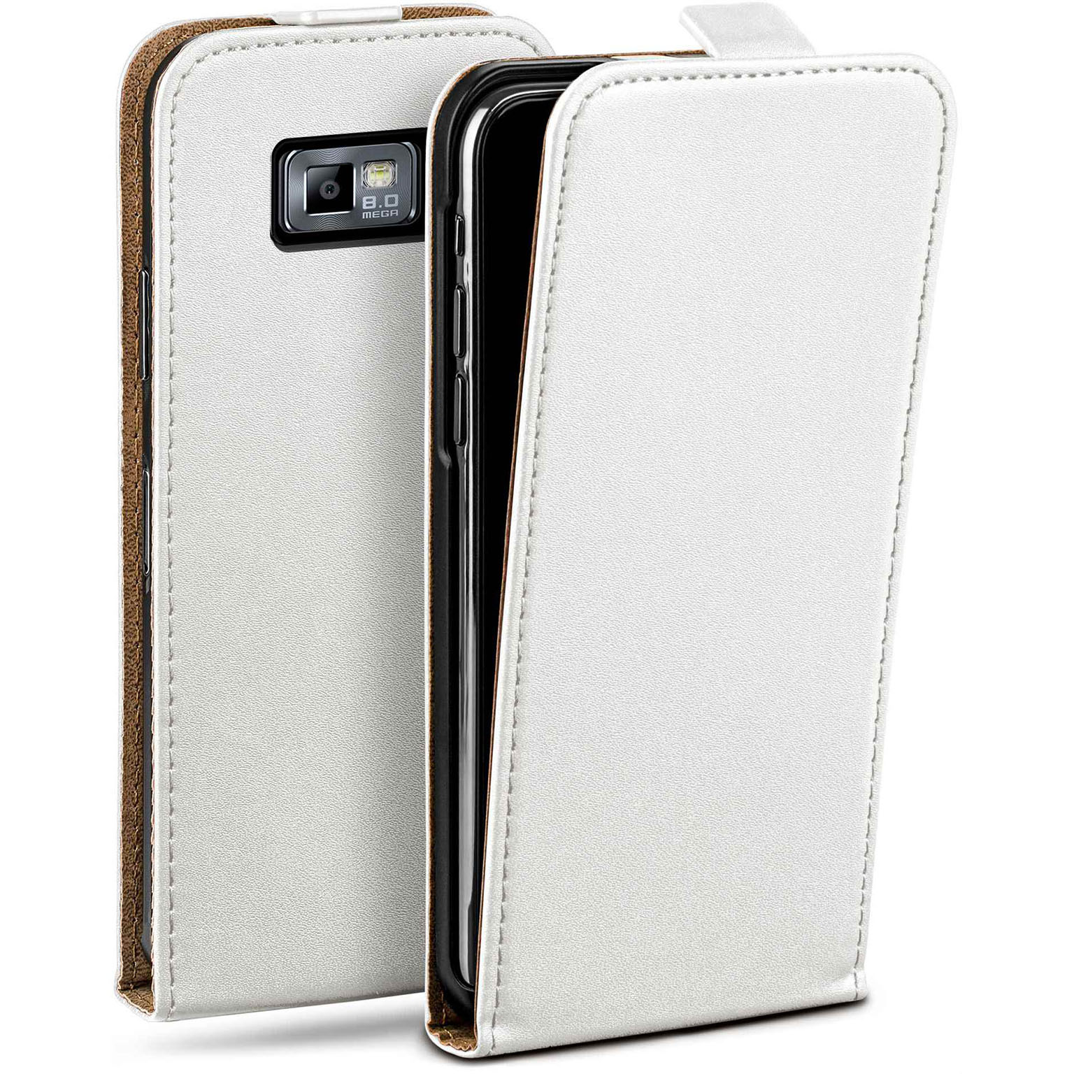 moex Flip Case Samsung Galaxy S2 Plus Klapphülle Leder Optik – Weiteres Produktbild 1