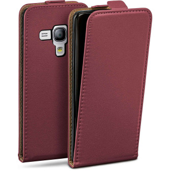 moex moex Flip Case Samsung Galaxy S3 Mini Klapphülle Leder Optik – Maroon-Red