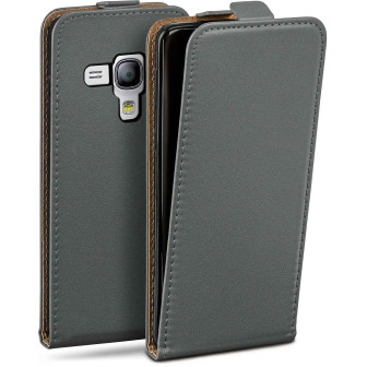 moex moex Flip Case Samsung Galaxy S3 Mini Klapphülle Leder Optik – Anthracite-Gray