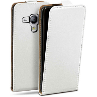 moex moex Flip Case Samsung Galaxy S3 Mini Klapphülle Leder Optik – Pearl-White