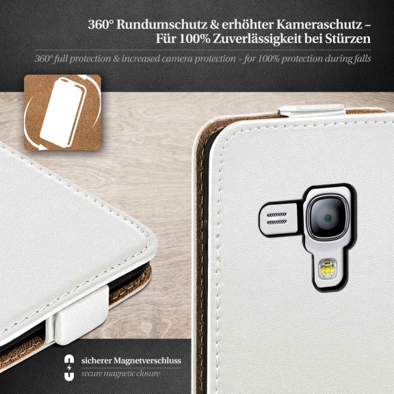 moex Flip Case Samsung Galaxy S3 Mini Klapphülle Leder Optik – Weiteres Produktbild 3