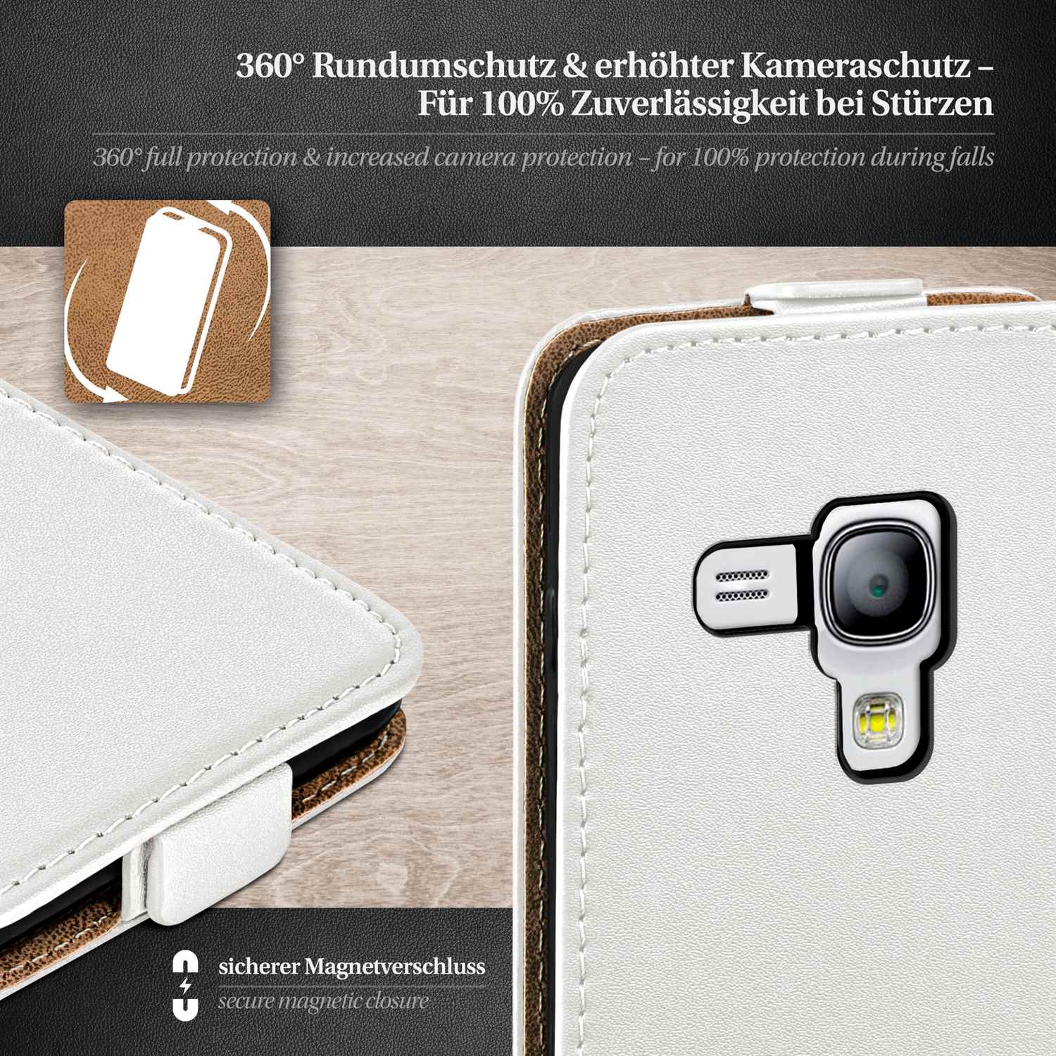 moex Flip Case Samsung Galaxy S3 Mini Klapphülle Leder Optik – Weiteres Produktbild 3 moex Flip Case Samsung Galaxy S3 Mini Klapphülle Leder Optik – Weiteres Produktbild 3