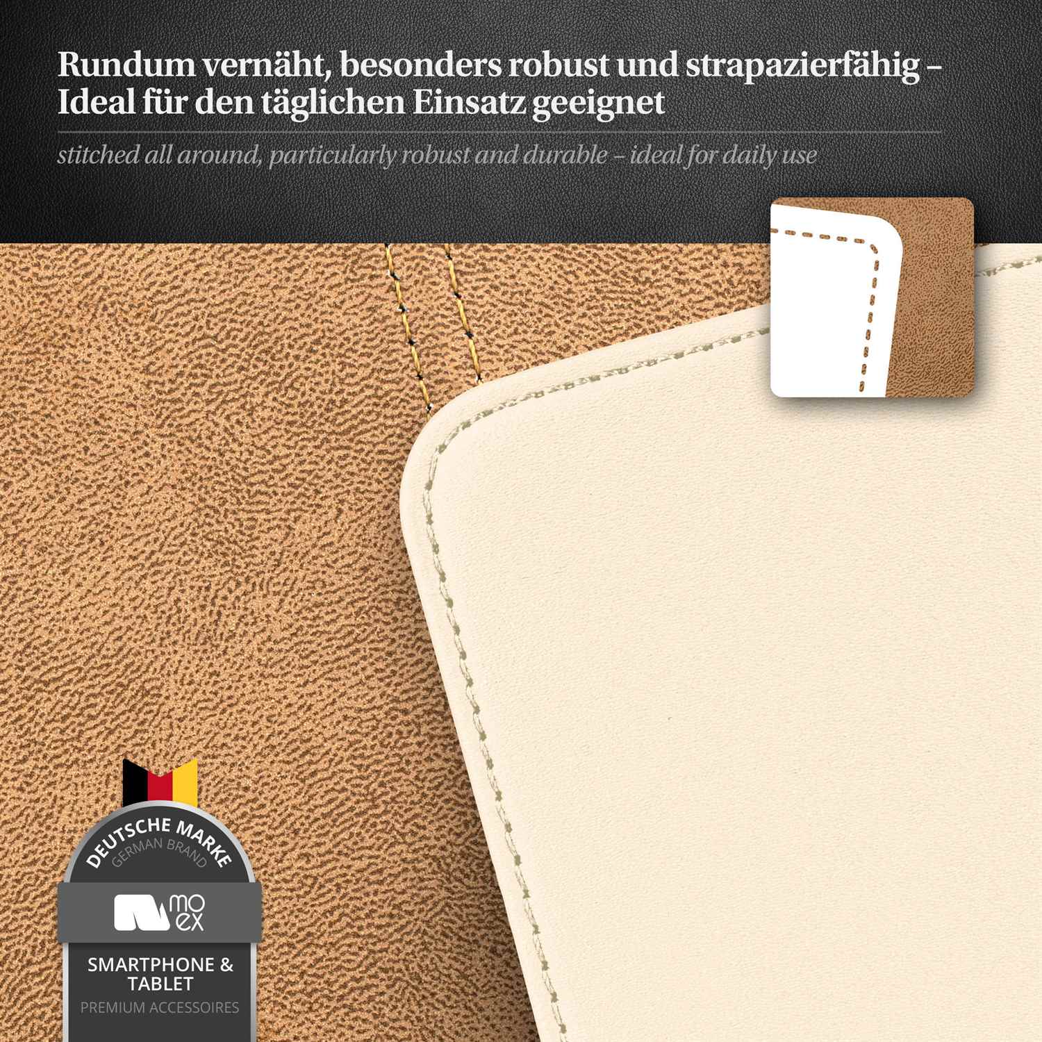 moex Flip Case Samsung Galaxy S4 Mini Klapphülle Leder Optik – Weiteres Produktbild 4