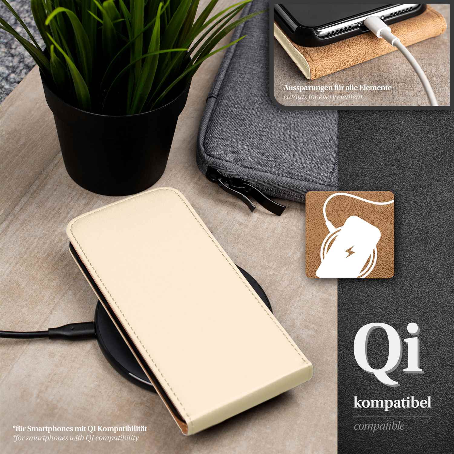 moex Flip Case Samsung Galaxy S4 Mini Klapphülle Leder Optik – Weiteres Produktbild 5