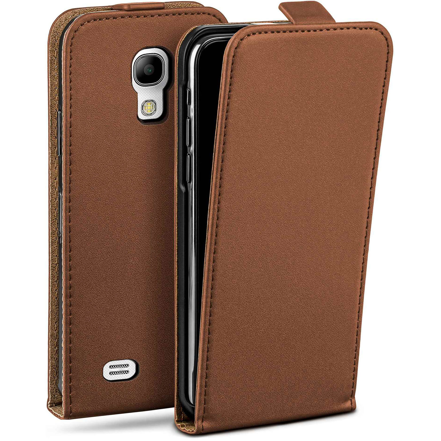 moex Flip Case Samsung Galaxy S4 Mini Klapphülle Leder Optik Hauptbild