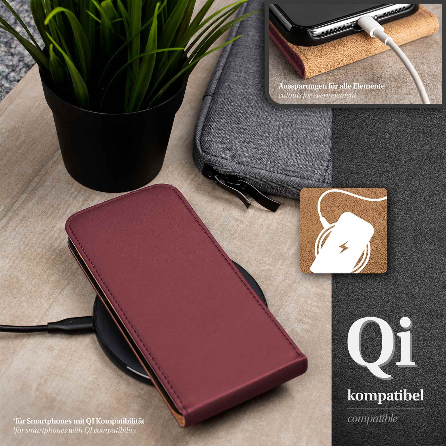 moex Flip Case Samsung Galaxy S4 Mini Klapphülle Leder Optik – Weiteres Produktbild 5