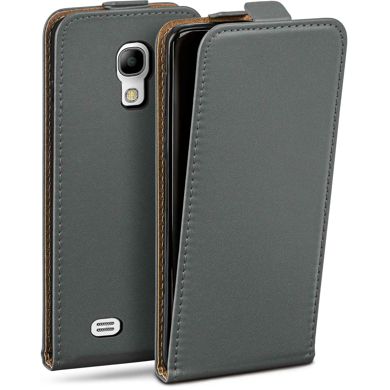 moex Flip Case Samsung Galaxy S4 Mini Klapphülle Leder Optik Hauptbild